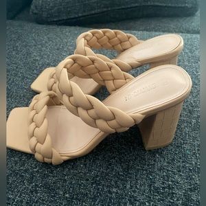 Nude Heeled Sandals size 7 1/2